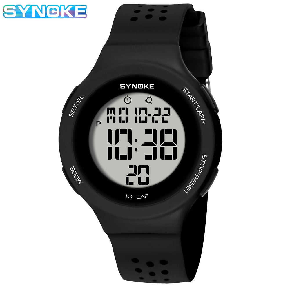 SYNOKE Thin LED Waterproof Electronic Watch - Fashionable Sports Watch for Swimming