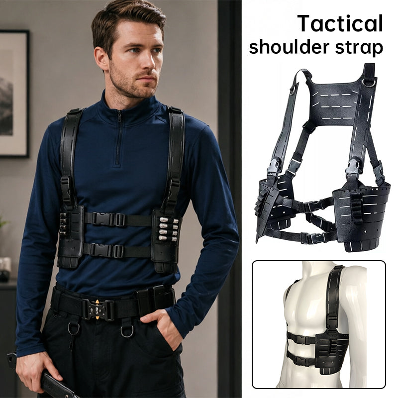 Tactical Shoulder Harness Chest Rig - Resident Evil Leon Kennedy Style Cosplay Vest