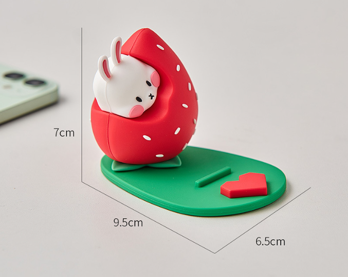 Kawaii Fruit Series Desktop Cell Phone Holder - Cute Office Desk Bracket & Table Decor