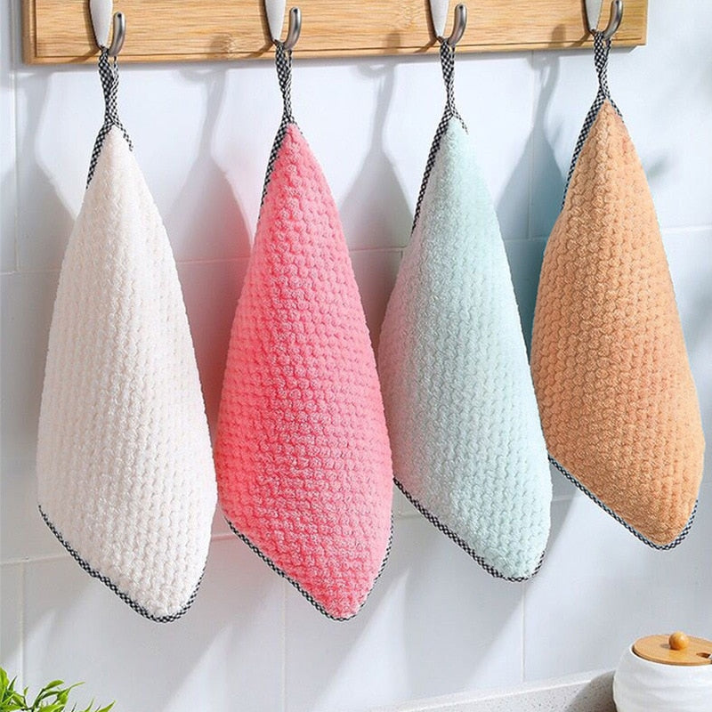 Thickened Absorbent Kitchen Dish Towel / Non-Stick Oil Cleaning Cloth Roll