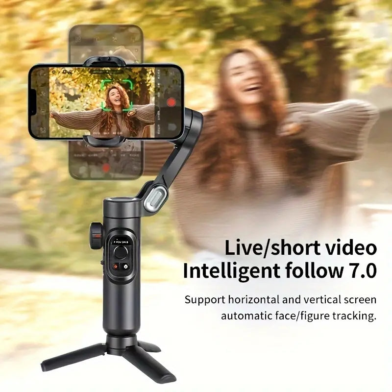 XE 3-Axis Handheld Gimbal Stabilizer for Smartphone - Foldable Vlog PTZ Phone Stabilizer