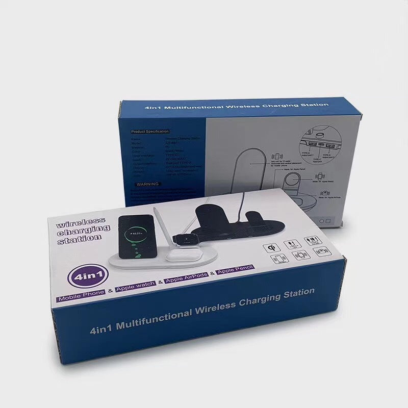 4-in-1 Fast Wireless Charging Station for iPhone, Apple Watch, AirPods & Apple Pencil