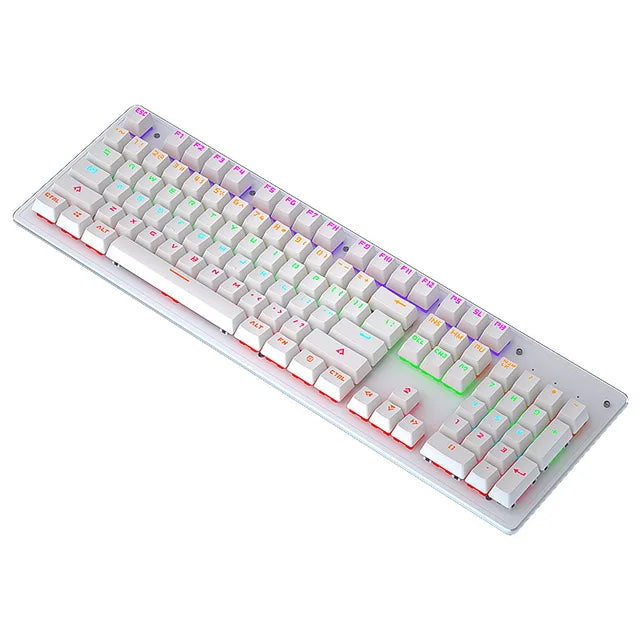 Cracked K880 Hot-Swappable Mechanical Keyboard - Green Switch Esports Gaming & Office Computer Wired Keyboard