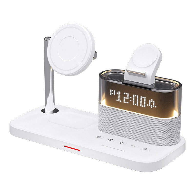 3-in-1 Magnetic Wireless Charger with Digital Clock - Fast Charging Station for iPhone, Apple Watch & AirPods