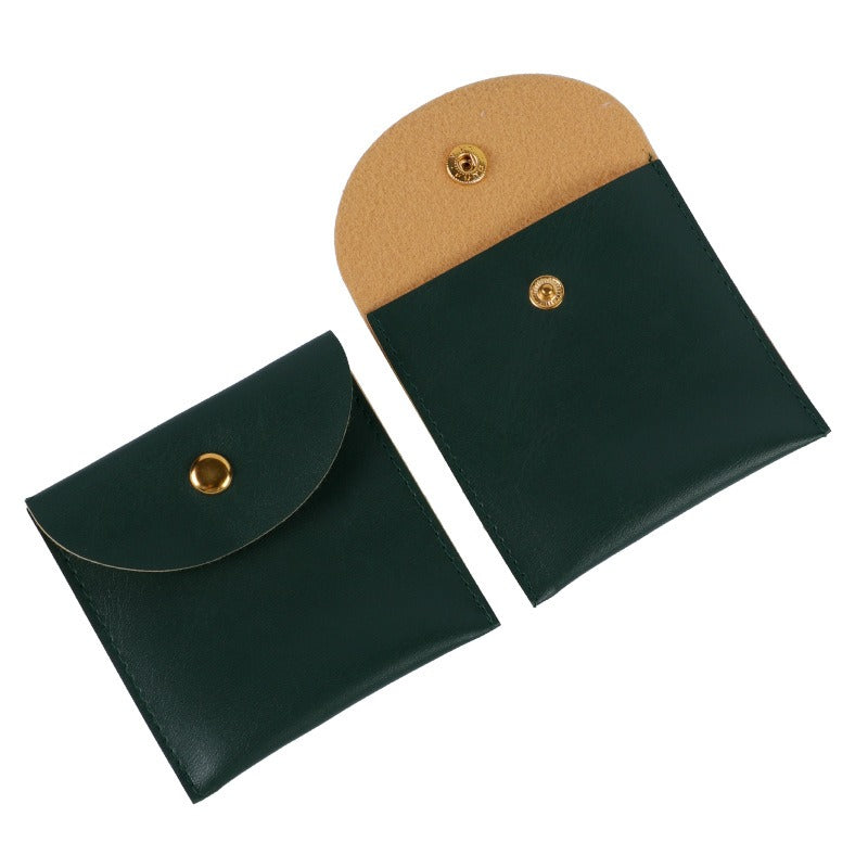 Colorful Faux Leather Jewelry Pouch / Travel Storage Bag with Buckle Closure