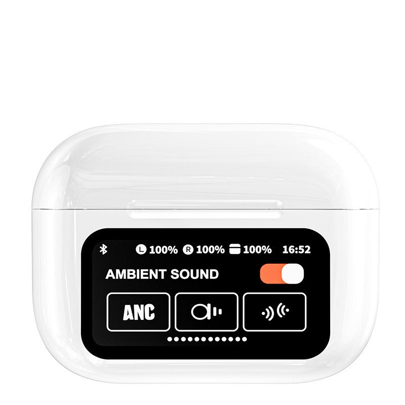 A9 Pro Wireless Bluetooth 5.4 Earphones - ANC Noise Cancelling Earbuds with Smart Touch Screen Case