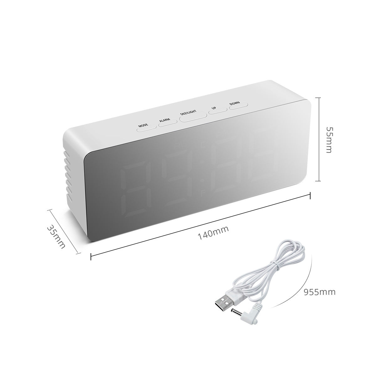 Multi-Function LED Digital Alarm Clock - Modern Electronic Desktop Clock with Clear Display for Students & Home