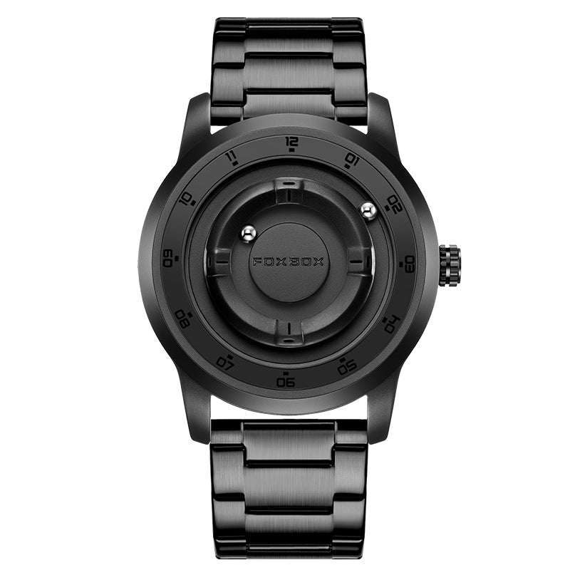 LIGE Unique Black Concept Watch Men's Multi-Function Water Resistant Metal Band