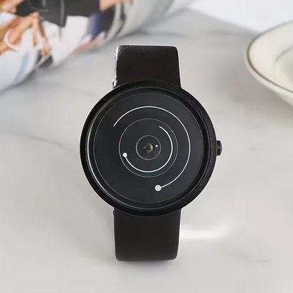Trendy Pointerless Concept Watch with Stainless Steel Mesh Strap