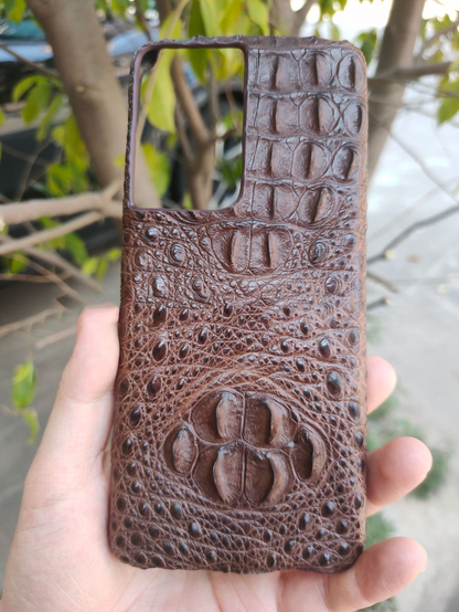 Luxury Crocodile Leather Phone Case - Genuine Alligator Texture Protective Cover for iPhone
