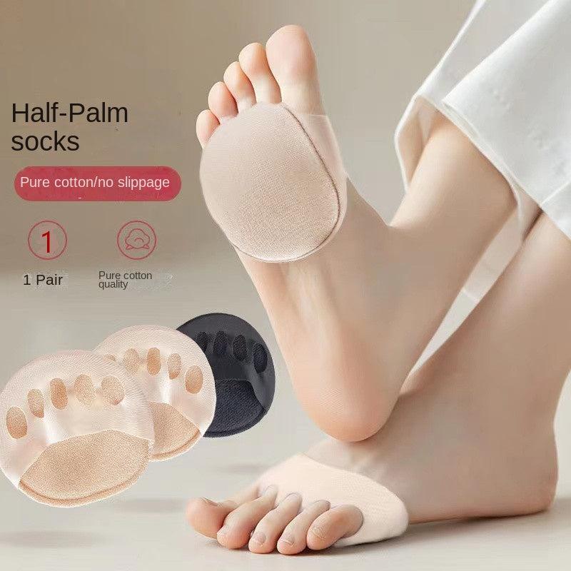 Silicone High Heel Half Sole Socks - Invisible Forefoot Cushions for Women