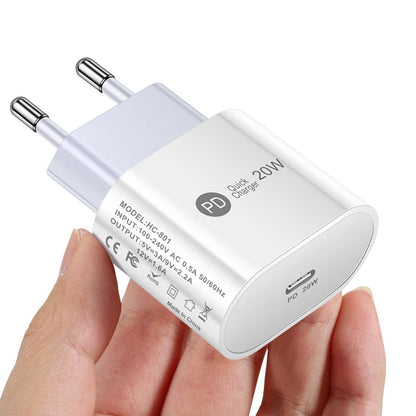 20W PD Fast Wall Charger - Type-C Travel Charging Head Adapter