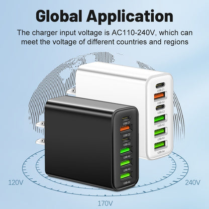 6-in-1 Multi-Port Travel Wall Charger - 2 Type-C PD & 4 USB Fast Charging Adapter