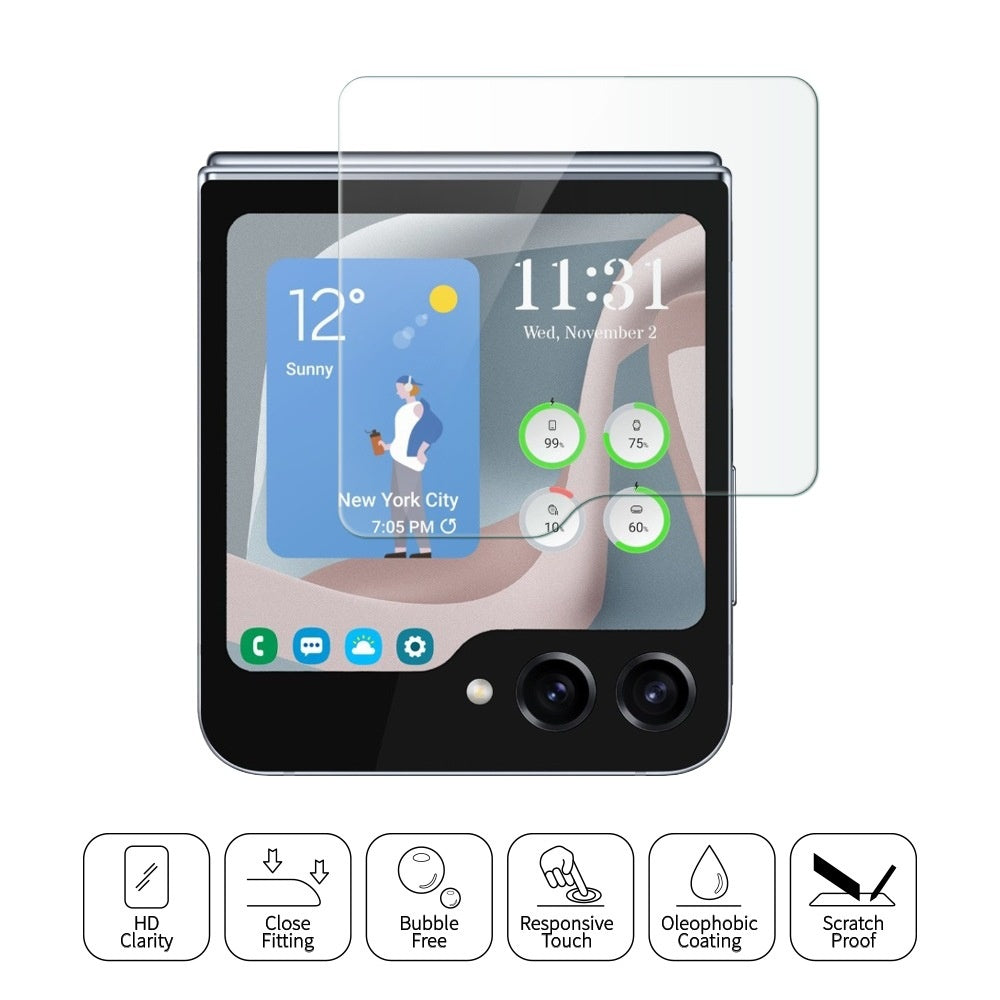 Samsung Galaxy Z Flip7 Outer Screen Tempered Glass - Anti-Peep Foldable Screen Protector