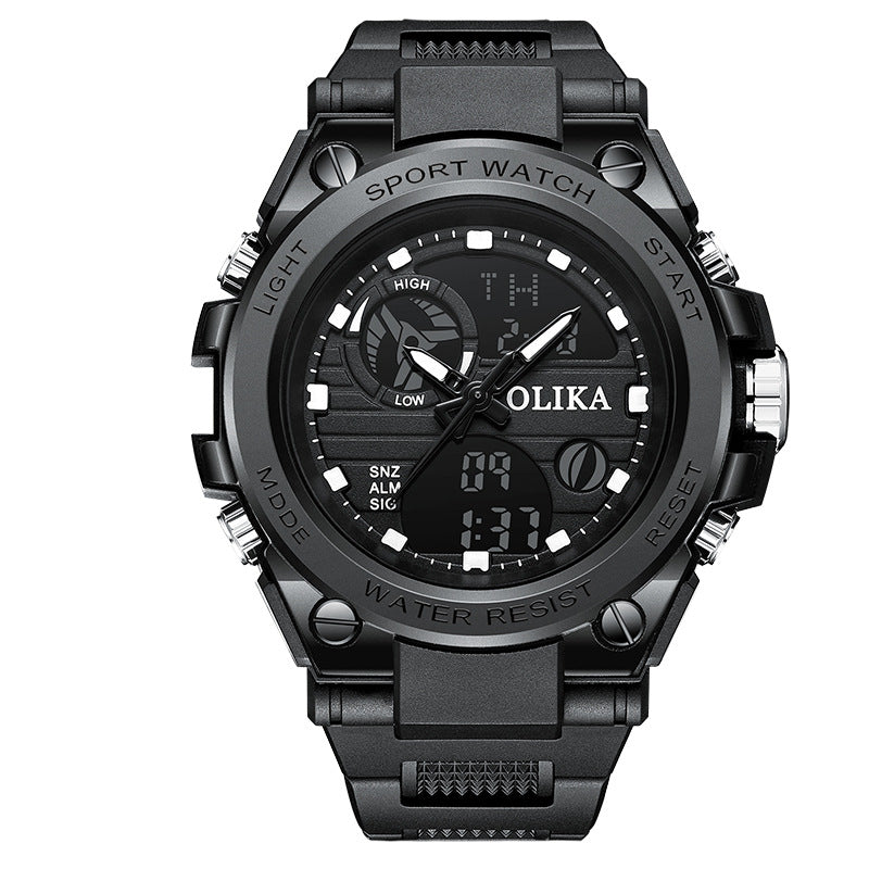 Multifunctional Shock Resistant Sports Watch - Tactical Digital-Analog Student Watch