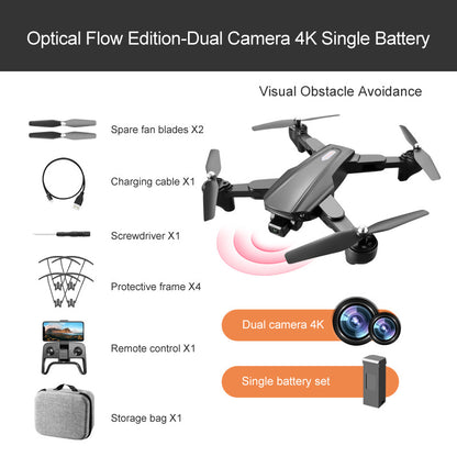 R20 GPS Drone with 4K Dual Camera - 5G WiFi HD Aerial Photography Quadcopter with Optical Flow & Return to Home