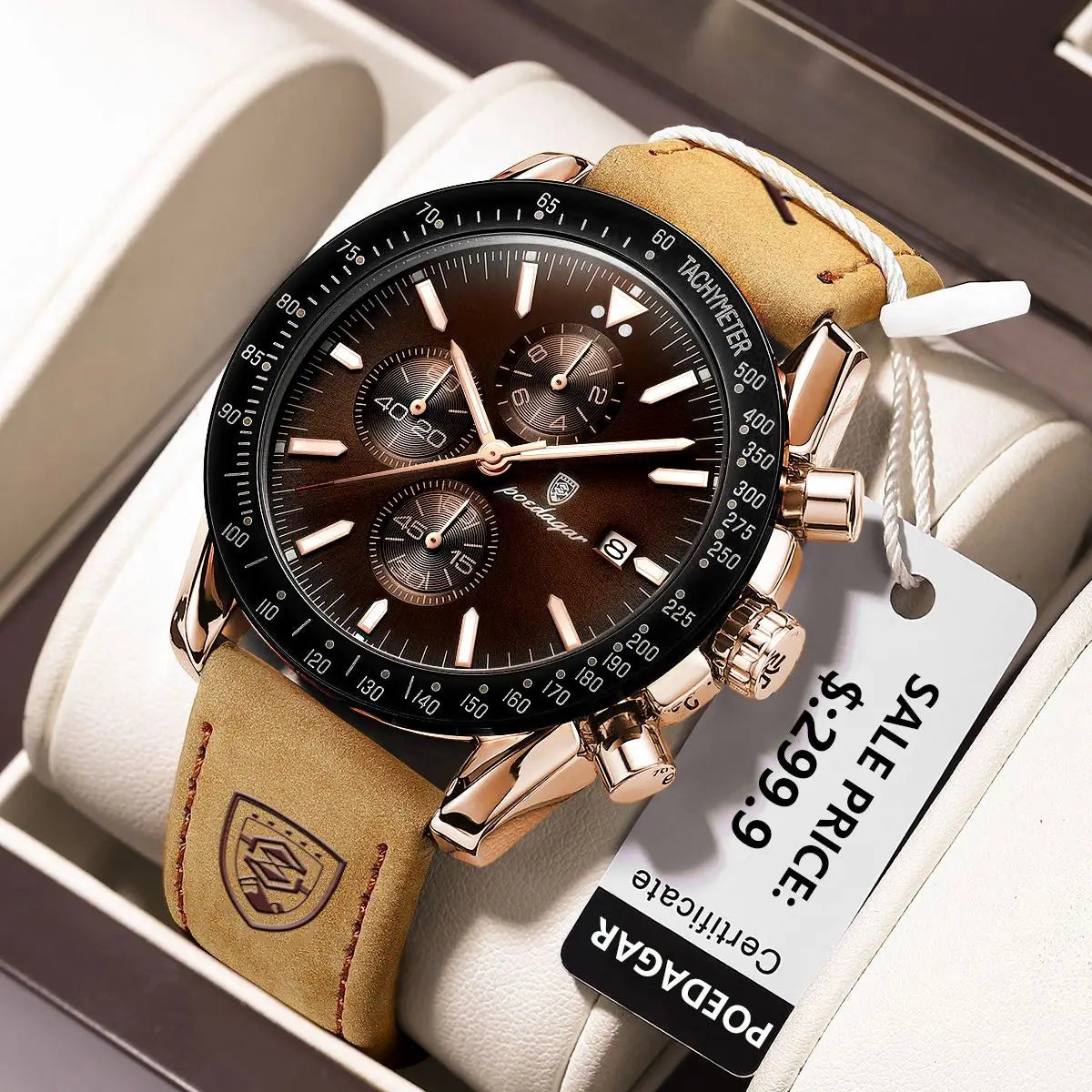 Multi-Functional Blue Dial Men's Business Watch - Premium Sports Watch with Silicone Strap