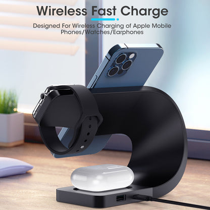 4-in-1 Magnetic Wireless Charging Station - Fast Wireless Charger Dock for iPhone, Apple Watch & AirPods