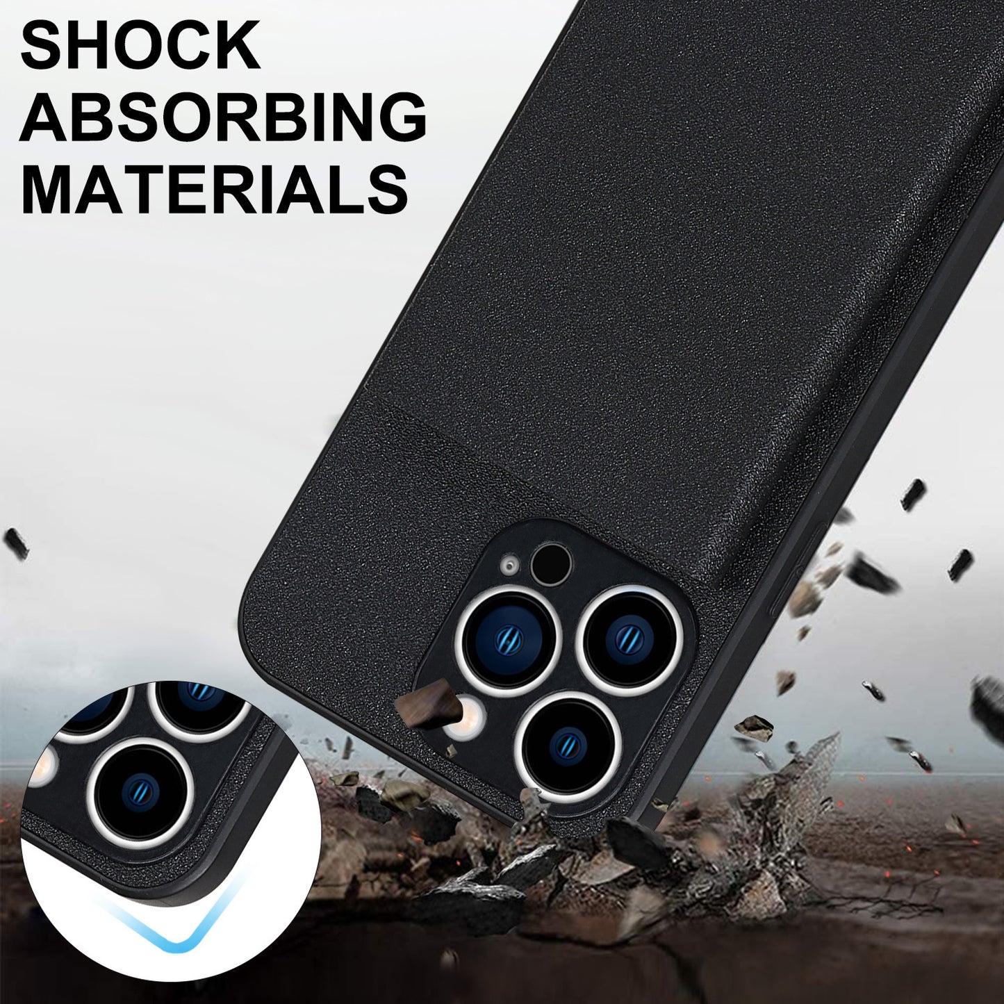 Aluminum Alloy Sliding Card Holder Wallet Case for iPhone 14 Pro Max 13 12 11 - Metal Back Cover