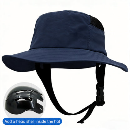 Breathable Outdoor Safety Bucket Hat with Hard Inner Shell - Detachable Cycling Protection Cap
