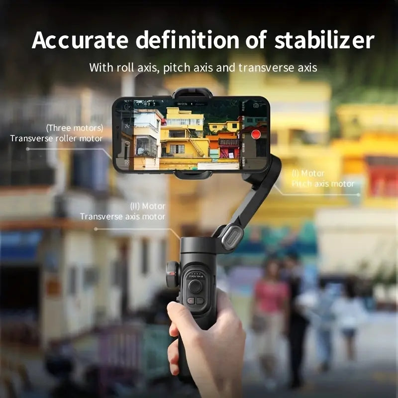 XE 3-Axis Handheld Gimbal Stabilizer for Smartphone - Foldable Vlog PTZ Phone Stabilizer