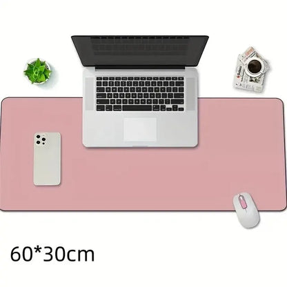Large PU Leather Office Desk Protector Mat - Waterproof Mouse Pad & Keyboard Desk Mat for Gaming