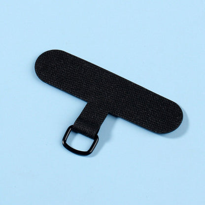 Universal Adhesive Phone Lanyard Patch Card - Fabric Phone Case Tether Tab with Metal Ring