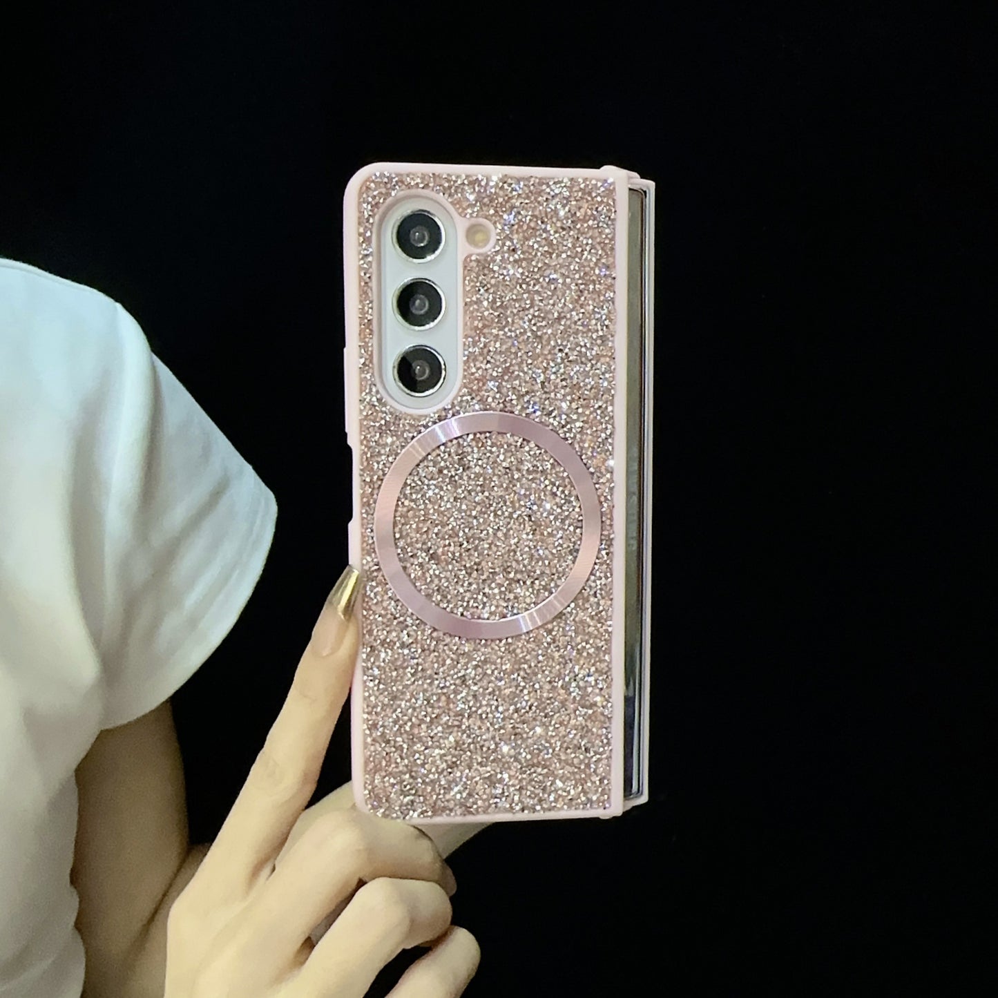 Magnetic Luxury Sparkle Glitter Case for Samsung Galaxy Z Fold 6 5 4 3 - MagSafe Compatible Cover