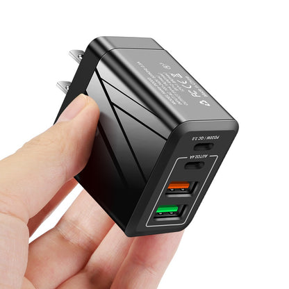 Universal 3-Port Fast Wall Charger - PD & QC3.0 Type-C + Dual USB Charging Adapter