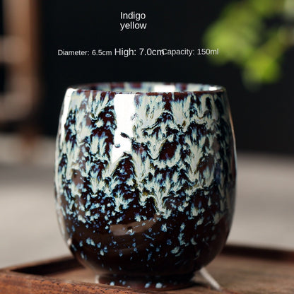 Single Personal Tea Cup/Bowl with Colorful Glaze for Home Use
