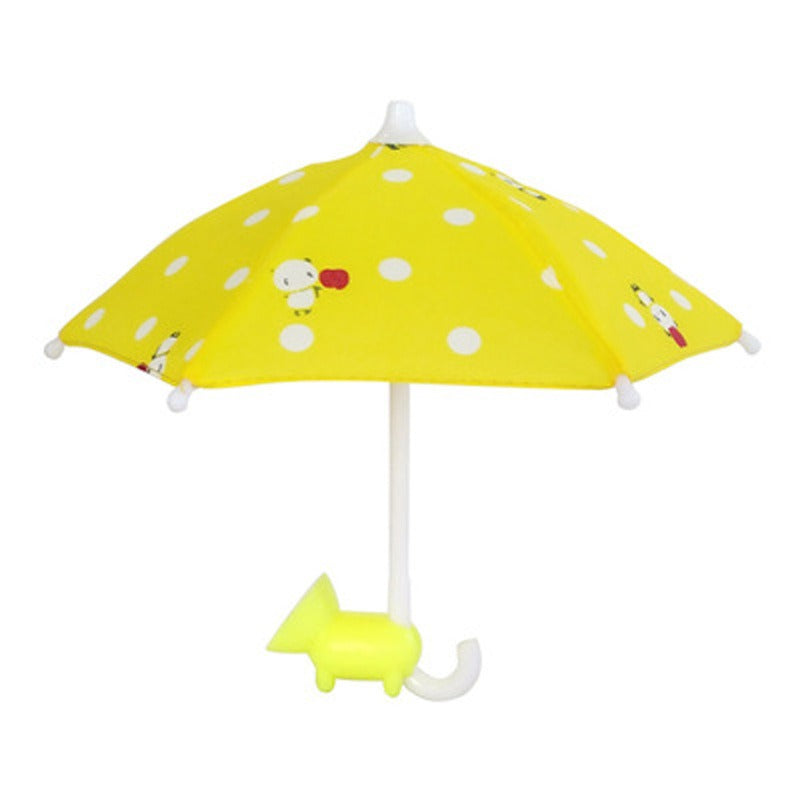 : Mini Phone Umbrella Sun Shade with Suction Cup Holder - Anti-Glare Outdoor Mobile Bracket