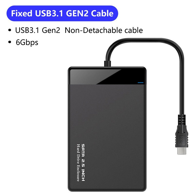 2.5-Inch USB 3.0 SATA Hard Drive Enclosure - High-Speed Solid-State Mobile Hard Drive Box with UASP Support