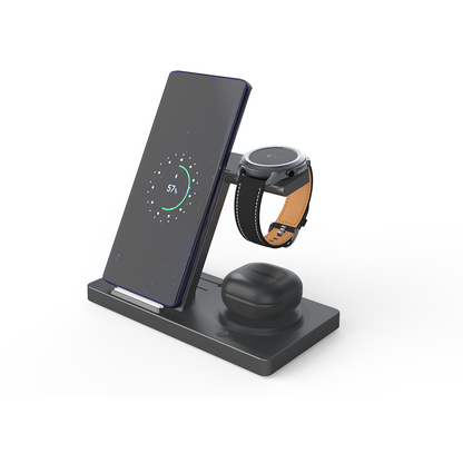 Portable 5-in-1 Wireless Charger Stand - Multi-Device Charging Dock for Apple & Samsung Devices