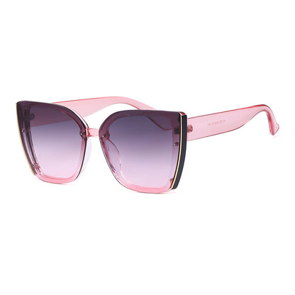 Fashion Cat-Eye Oversized Sunglasses for Women - UV Protection Trendy Sun Glasses