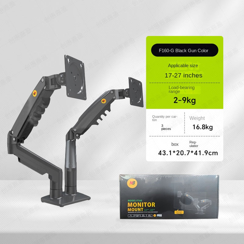 Dual Monitor Arm H180 - Full Motion Adjustable Swivel and Rotate Computer Mount