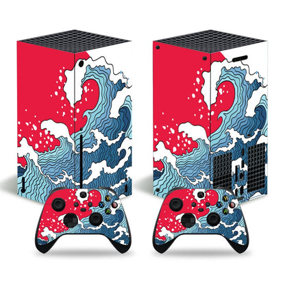 Futuristic Tech Vinyl Skin Decal Sticker Set for Xbox Series X Console & Controllers
