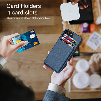 Aluminum Alloy Sliding Card Holder Wallet Case for iPhone 14 Pro Max 13 12 11 - Metal Back Cover