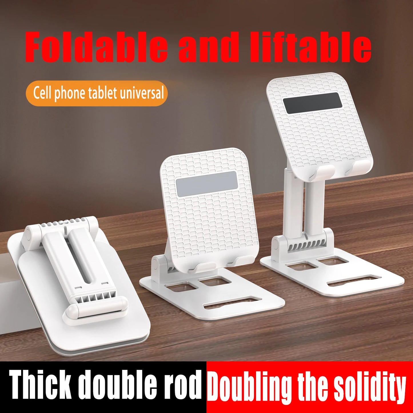 Metal Enlarged 360° Rotating Phone & Tablet Stand - Foldable Desktop Support Bracket