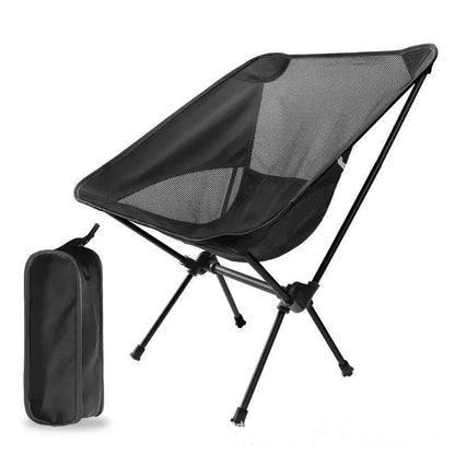 Portable Folding Camping Chair - Ultra Light Compact Outdoor Moon Chair with Carry Bag