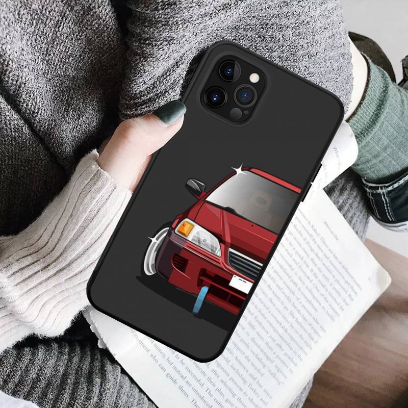 JDM Anime Sports Car Phone Case - Illustrated Racing Car Cover for iPhone 15 Series