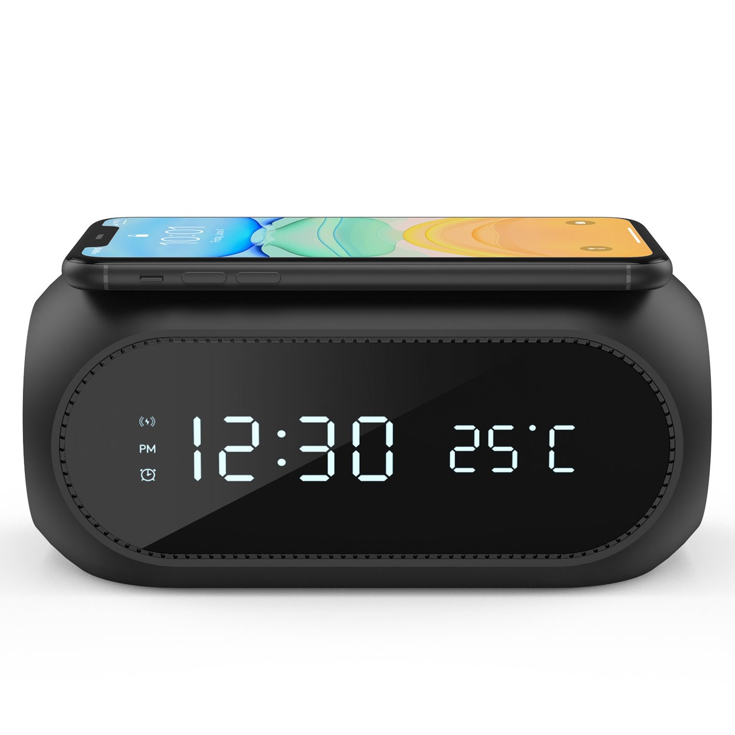 Multifunctional 15W Wireless Charger & Digital Alarm Clock with Thermometer