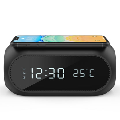 Multifunctional 15W Wireless Charger & Digital Alarm Clock with Thermometer