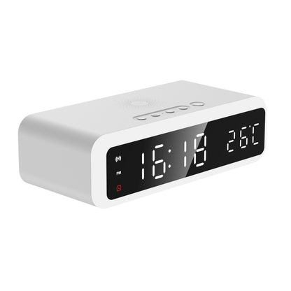 15W Fast Wireless Charging Station - Multifunctional Digital Alarm Clock with Temperature Display