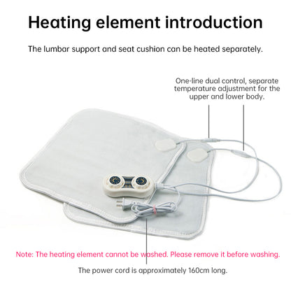 Smart Heated Office Chair Cushion | Electric Mat with Timer & Integrated Backrest (220V)