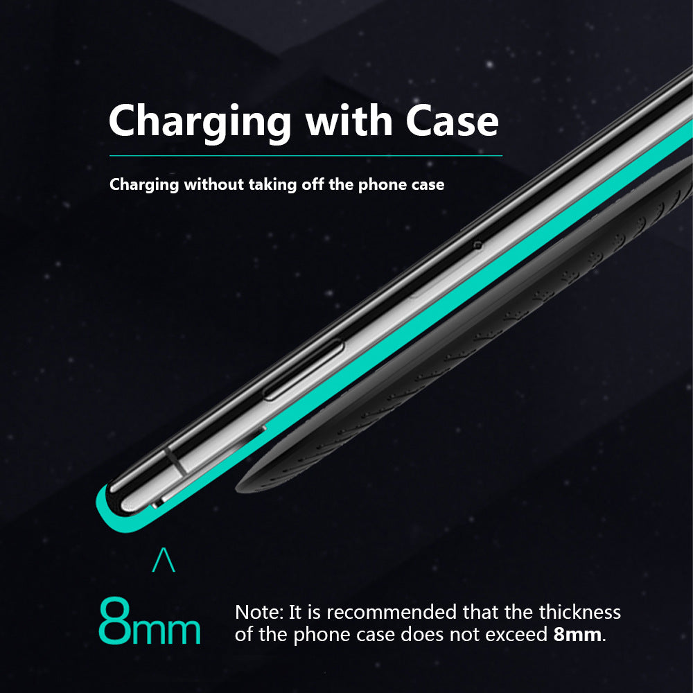Ultra-Thin Round Desktop Wireless Charging Pad - Fast Charge Mat for iPhone, Huawei & Samsung
