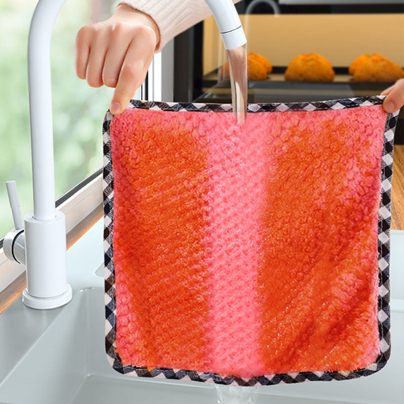 Thickened Absorbent Kitchen Dish Towel / Non-Stick Oil Cleaning Cloth Roll