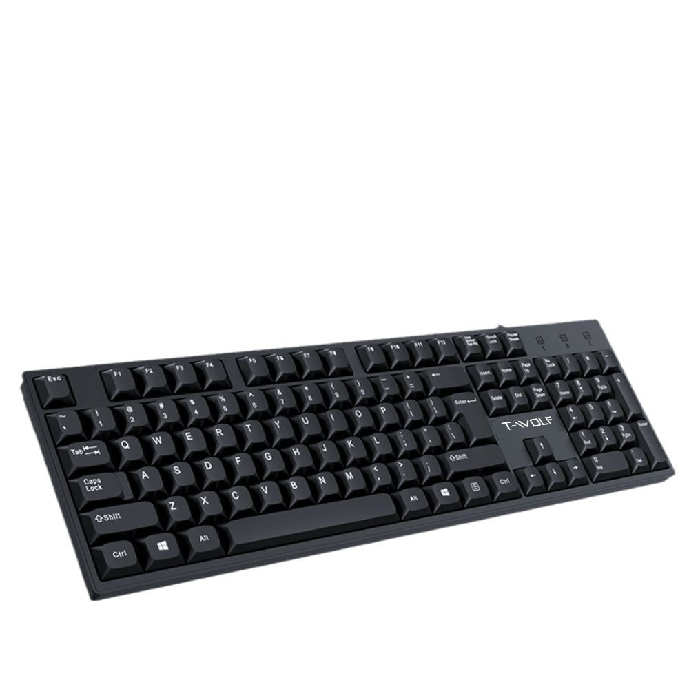 Lei Lang T15 Office Keyboard - USB Wired Computer Keyboard for Laptops and Desktops