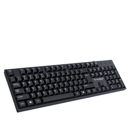 Lei Lang T15 Office Keyboard - USB Wired Computer Keyboard for Laptops and Desktops