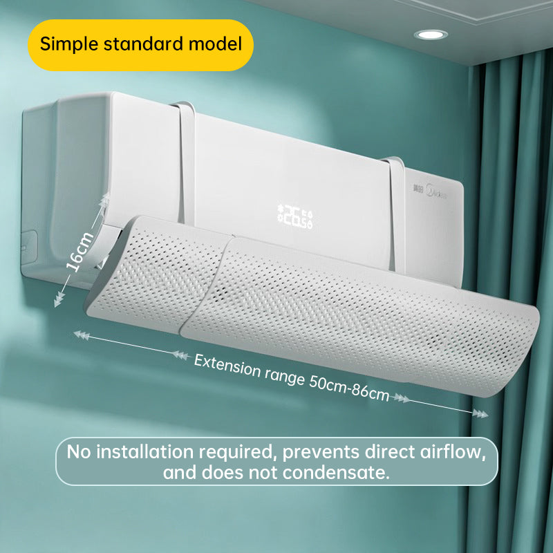 Universal Air Conditioner Deflector Guard - Adjustable Air Flow Confinement Shield for Split AC