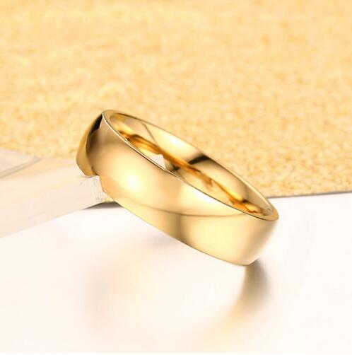 Vnox 6mm Classic Plain Polished Wedding Ring / Simple Comfort Fit Stainless Steel Band for Men and Women